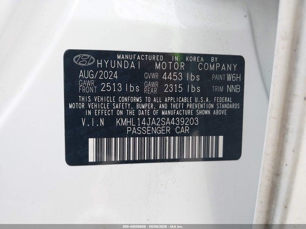 KMHL14JA2SA439203 2025 HYUNDAI SONATA photo no. 9