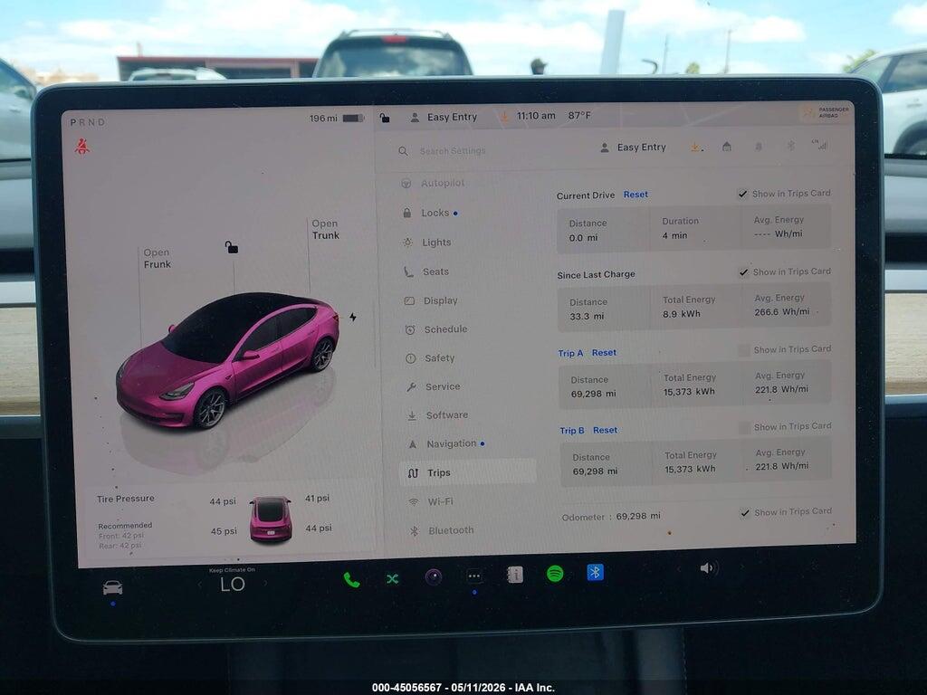 5YJ3E1EAXNF307254 2022 TESLA MODEL 3 photo no. 7