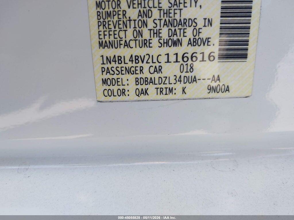 1N4BL4BV2LC116616 2020 NISSAN ALTIMA photo no. 9