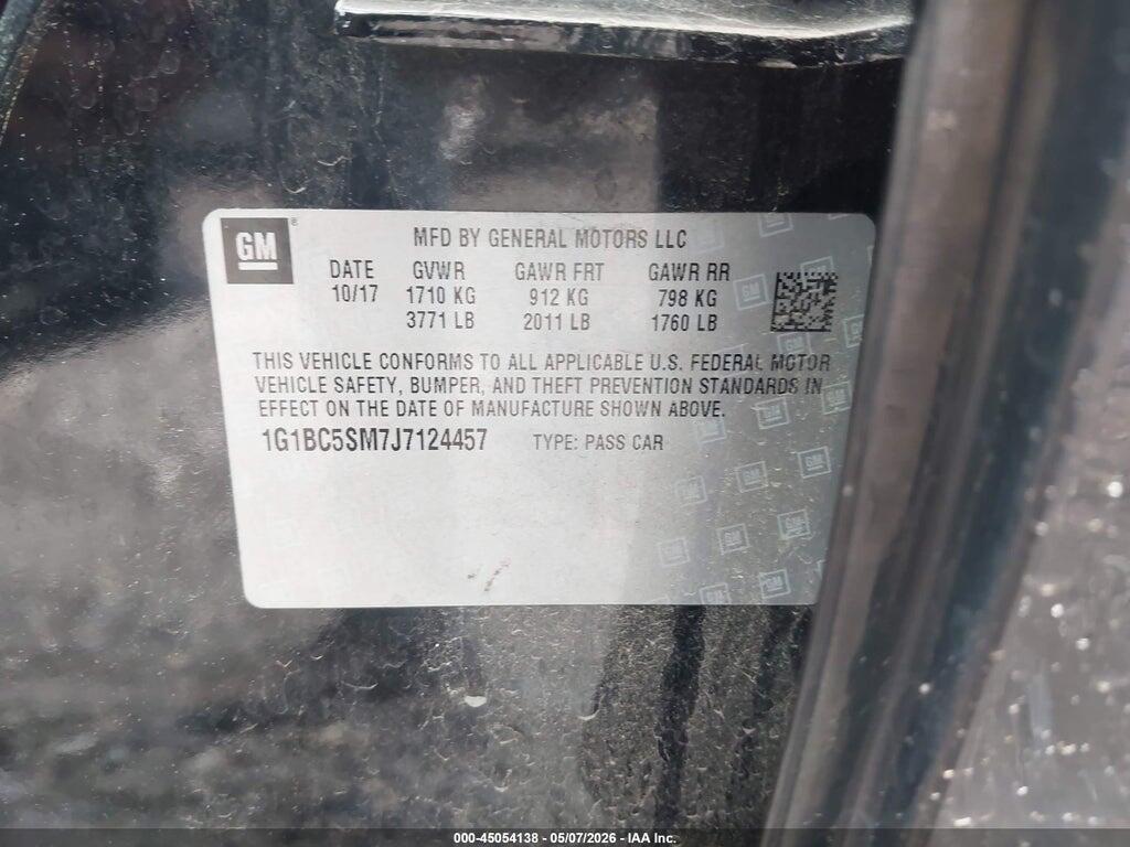 1G1BC5SM7J7124457 2018 CHEVROLET CRUZE photo no. 9