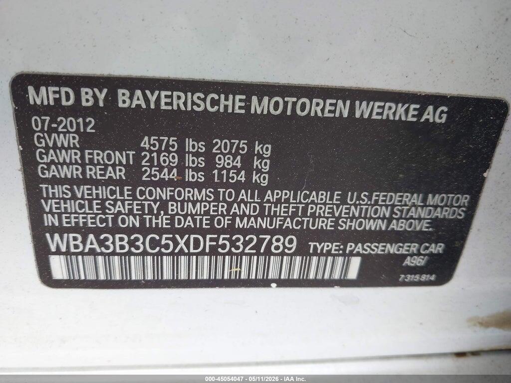 WBA3B3C5XDF532789 2013 BMW 328I photo no. 9