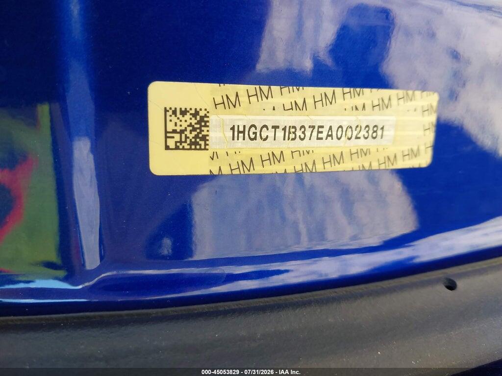 1HGCT1B37EA002381 2014 HONDA ACCORD photo no. 9