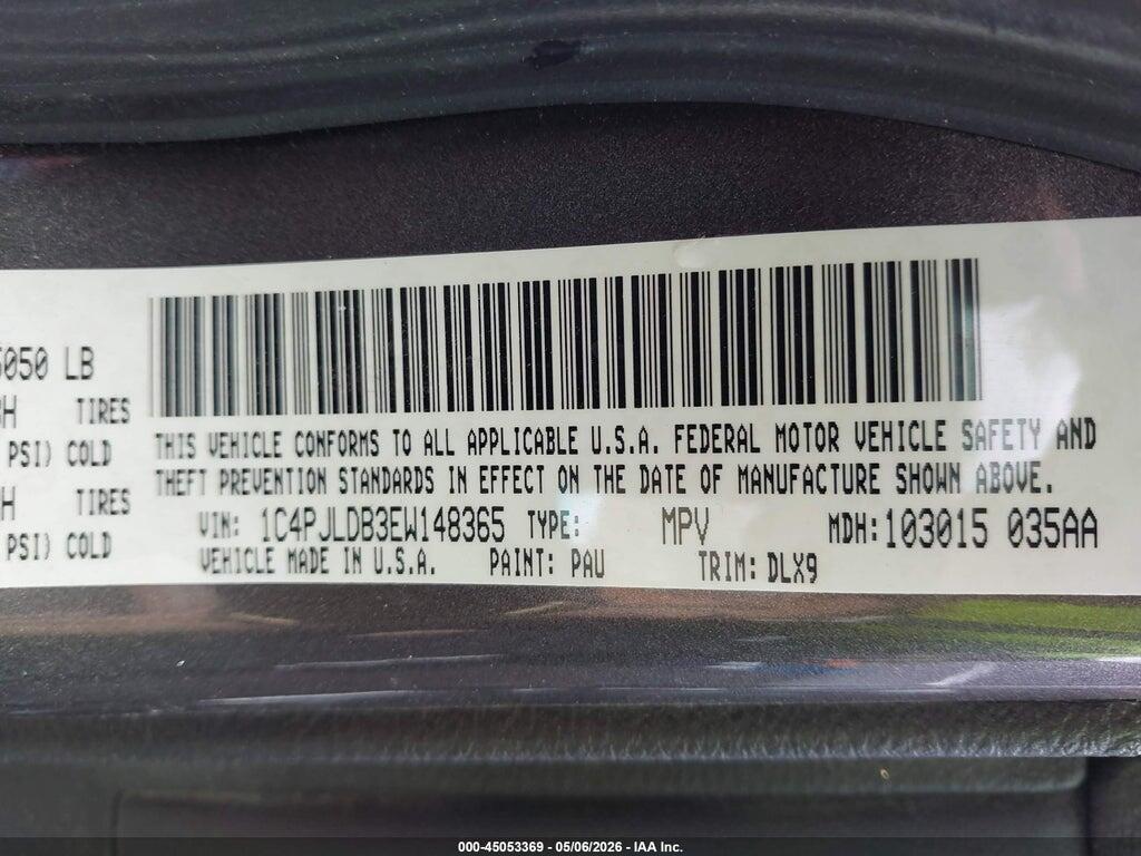 1C4PJLDB3EW148365 2014 JEEP CHEROKEE photo no. 9