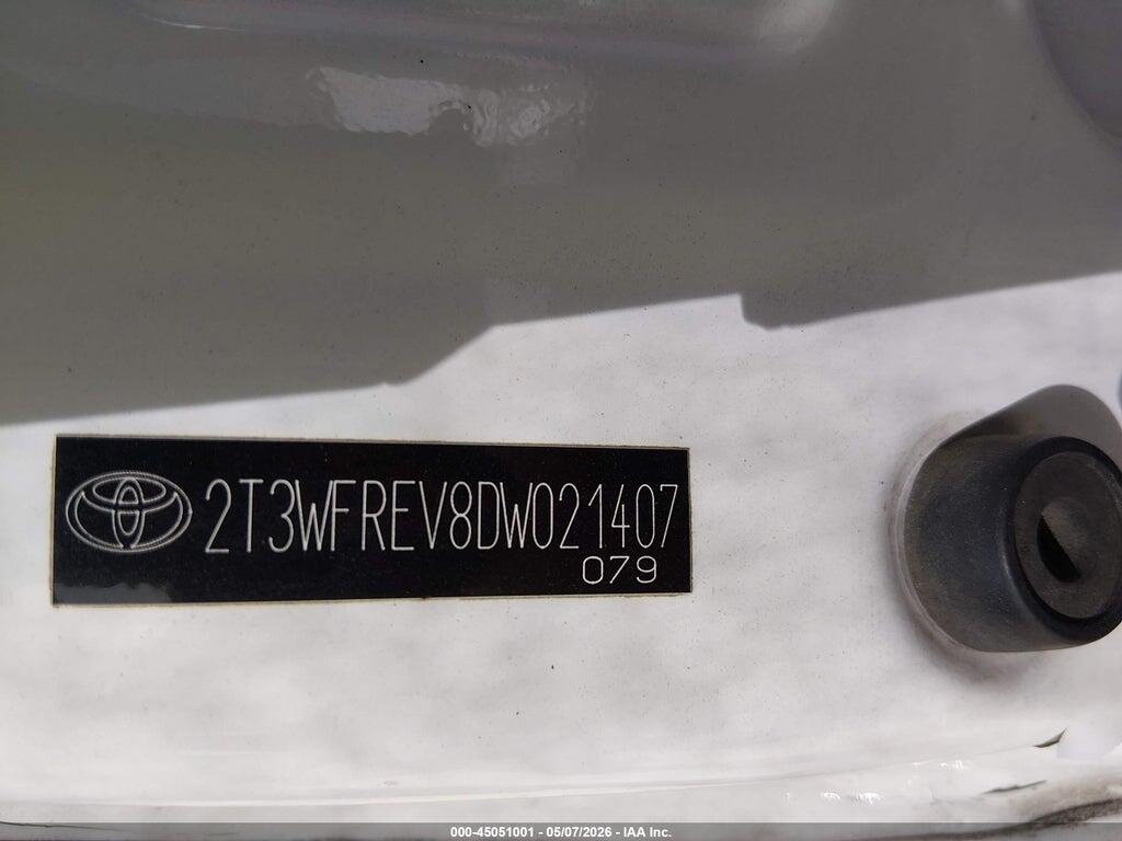 2T3WFREV8DW021407 2013 TOYOTA RAV4 photo no. 9