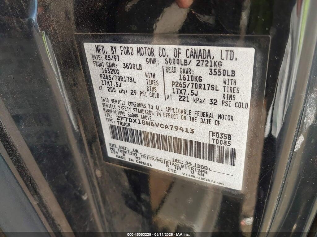 2FTDX18W6VCA79413 1997 FORD F-150 photo no. 9