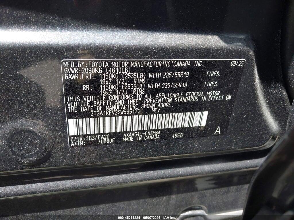 2T3A1RFV2SW595473 2025 TOYOTA RAV4 photo no. 9