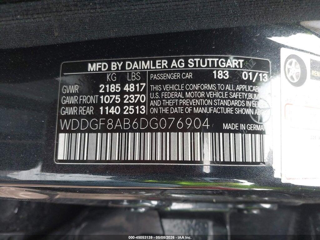 WDDGF8AB6DG076904 2013 MERCEDES-BENZ C 300 photo no. 9