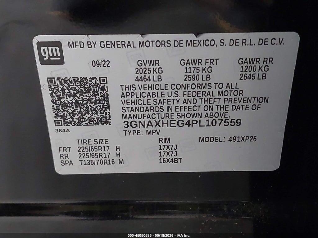 3GNAXHEG4PL107559 2023 CHEVROLET EQUINOX photo no. 9