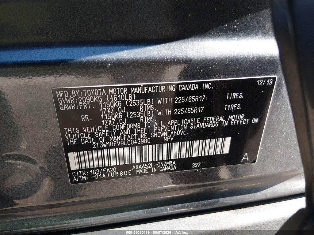 2T3W1RFV9LC043980 2020 TOYOTA RAV4 photo no. 9