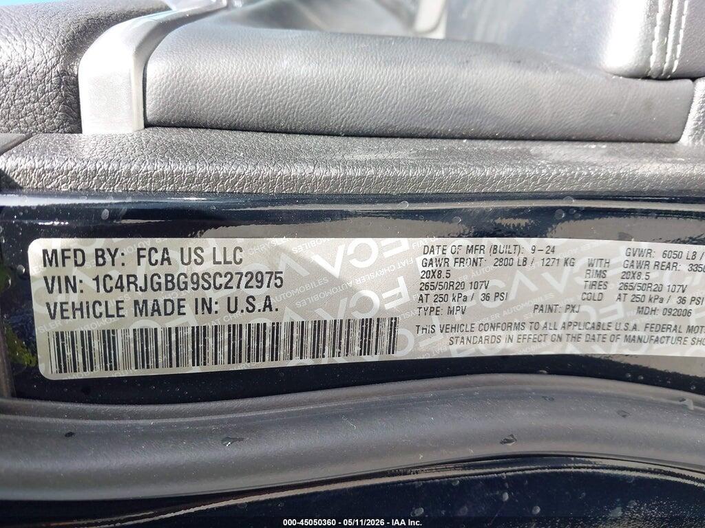 1C4RJGBG9SC272975 2025 JEEP GRAND CHEROKEE photo no. 9