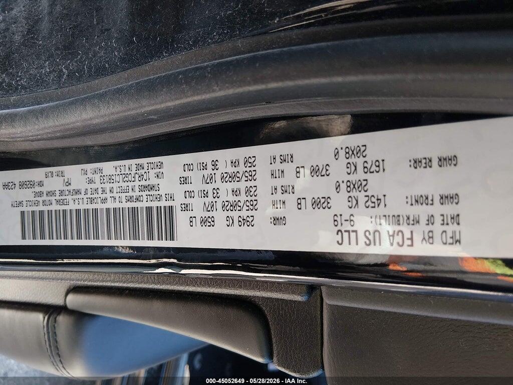 1C4RJFCG2LC158133 2020 JEEP GRAND CHEROKEE photo no. 9