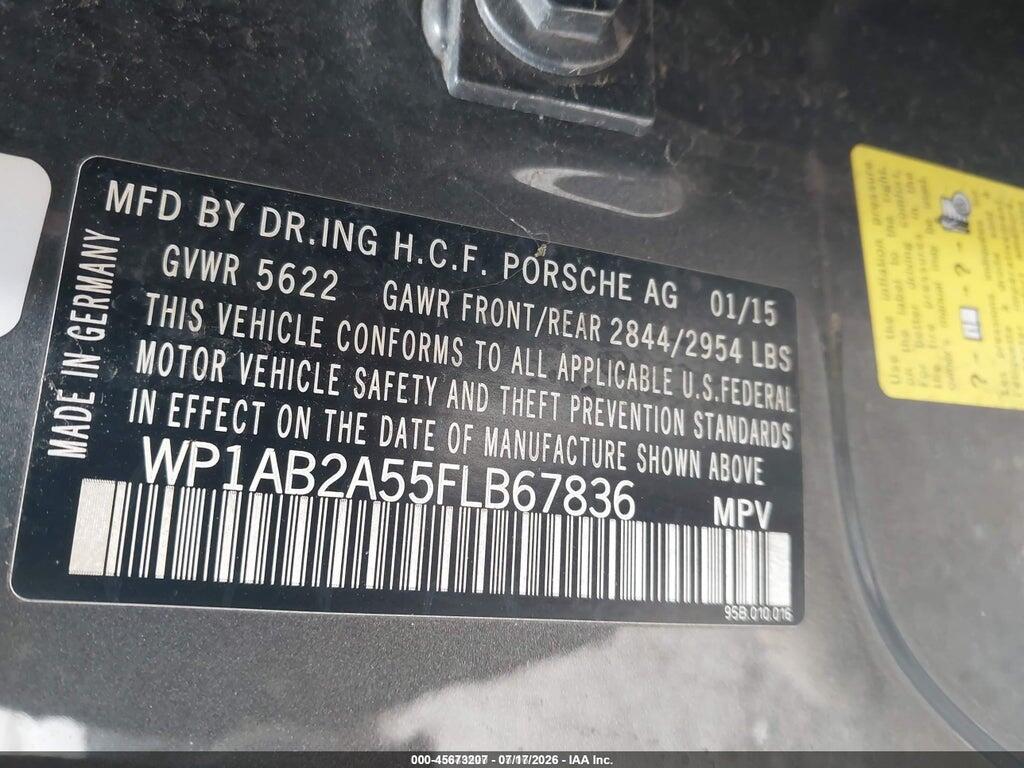 WP1AB2A55FLB67836 2015 PORSCHE MACAN photo no. 9