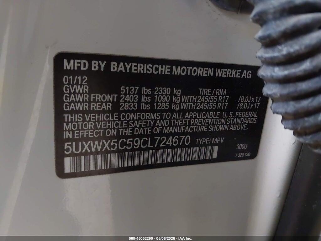 5UXWX5C59CL724670 2012 BMW X3 photo no. 9