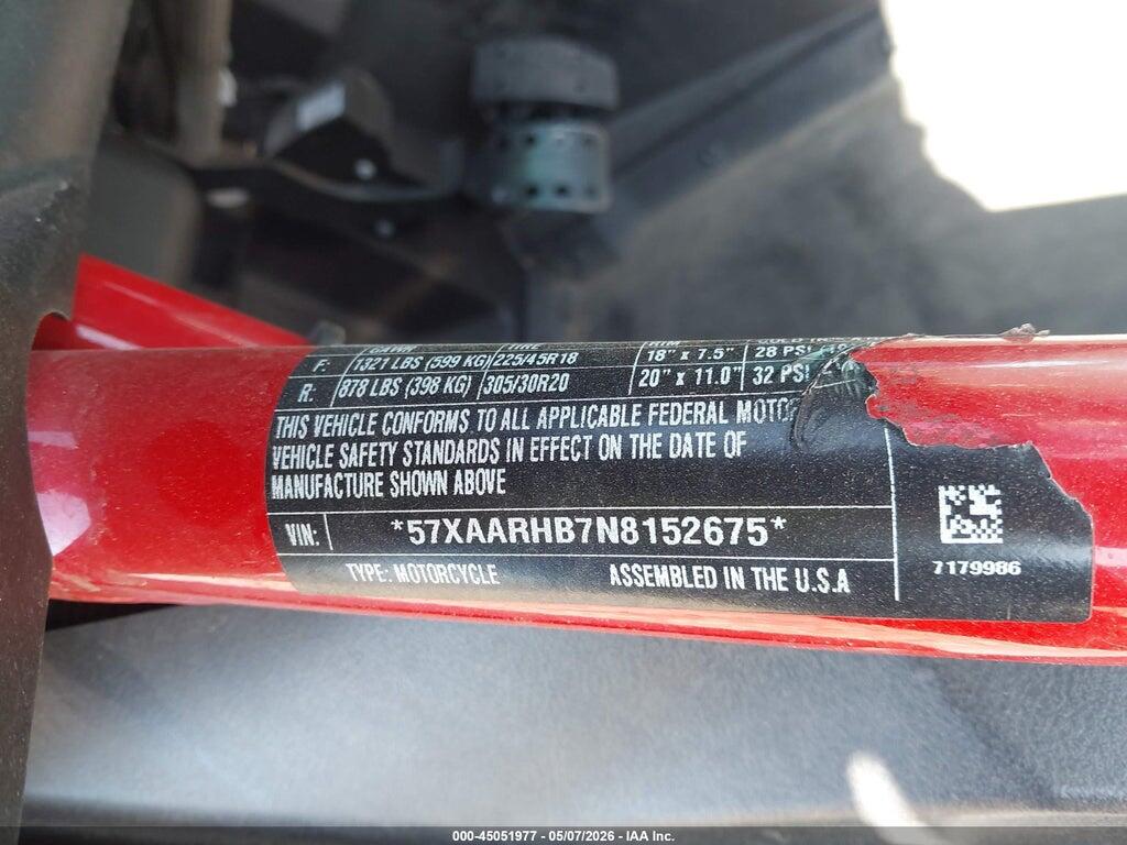 57XAARHB7N8152675 2022 POLARIS SLINGSHOT photo no. 9