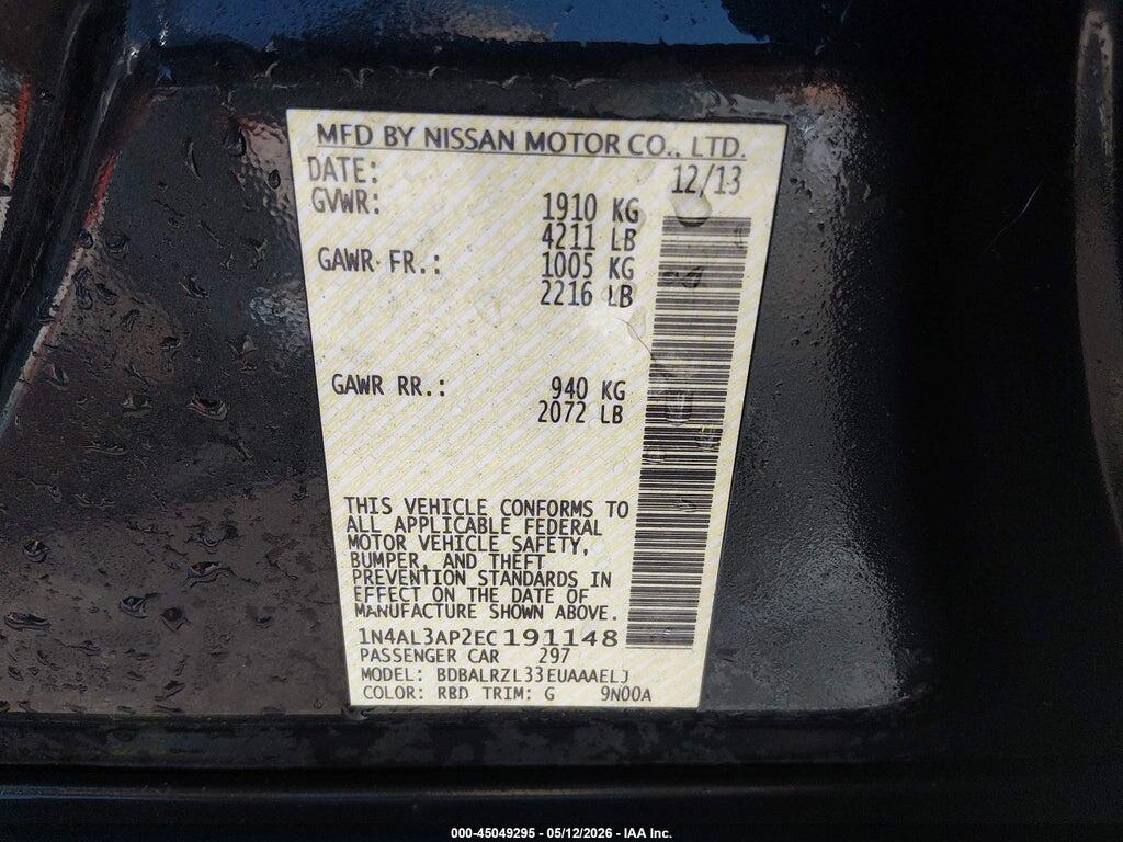 1N4AL3AP2EC191148 2014 NISSAN ALTIMA photo no. 9