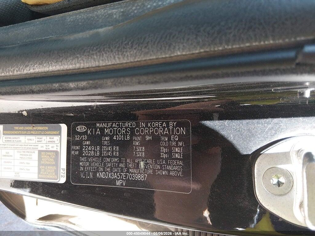 KNDJX3A57E7039887 2014 KIA SOUL photo no. 9