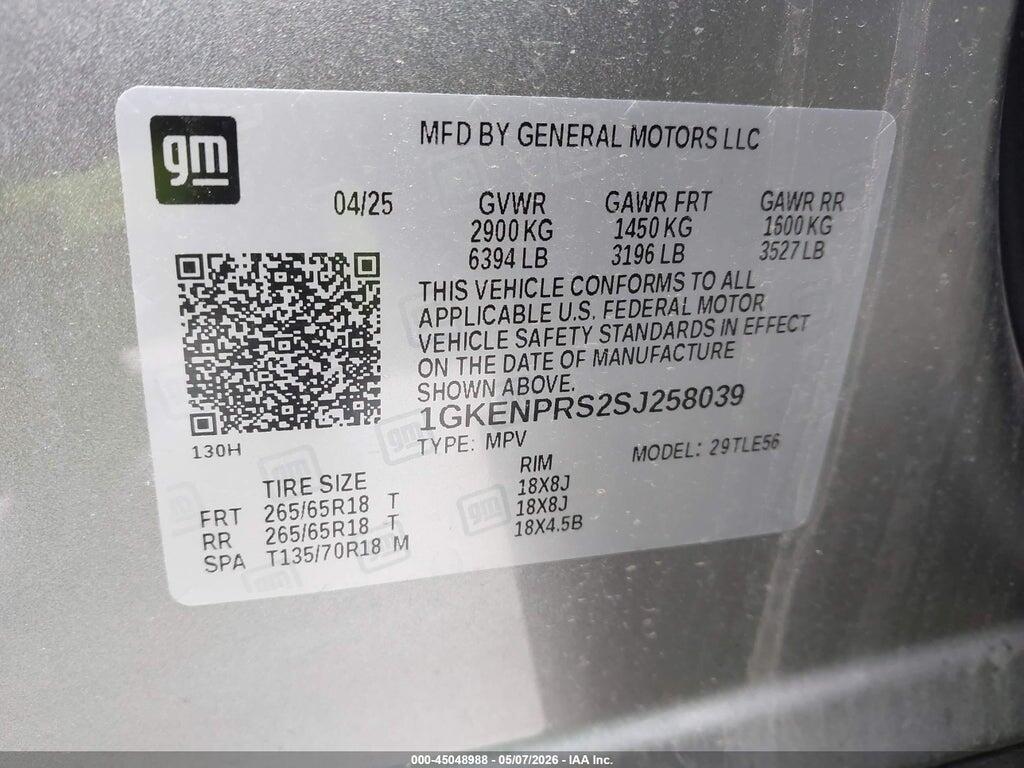 1GKENPRS2SJ258039 2025 GMC ACADIA photo no. 9