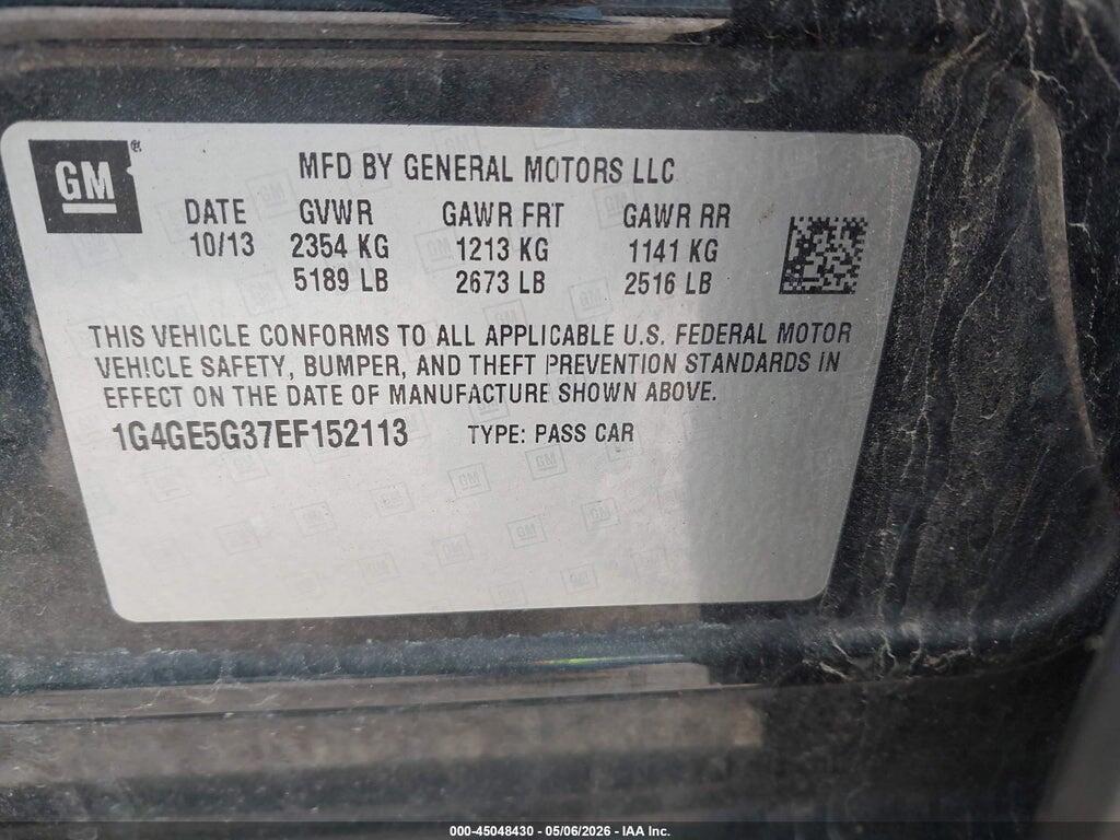 1G4GE5G37EF152113 2014 BUICK LACROSSE photo no. 9