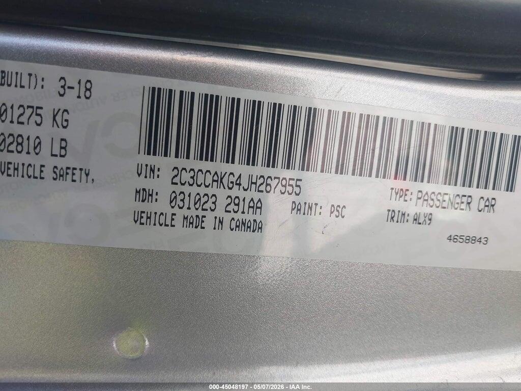 2C3CCAKG4JH267955 2018 CHRYSLER 300 photo no. 9