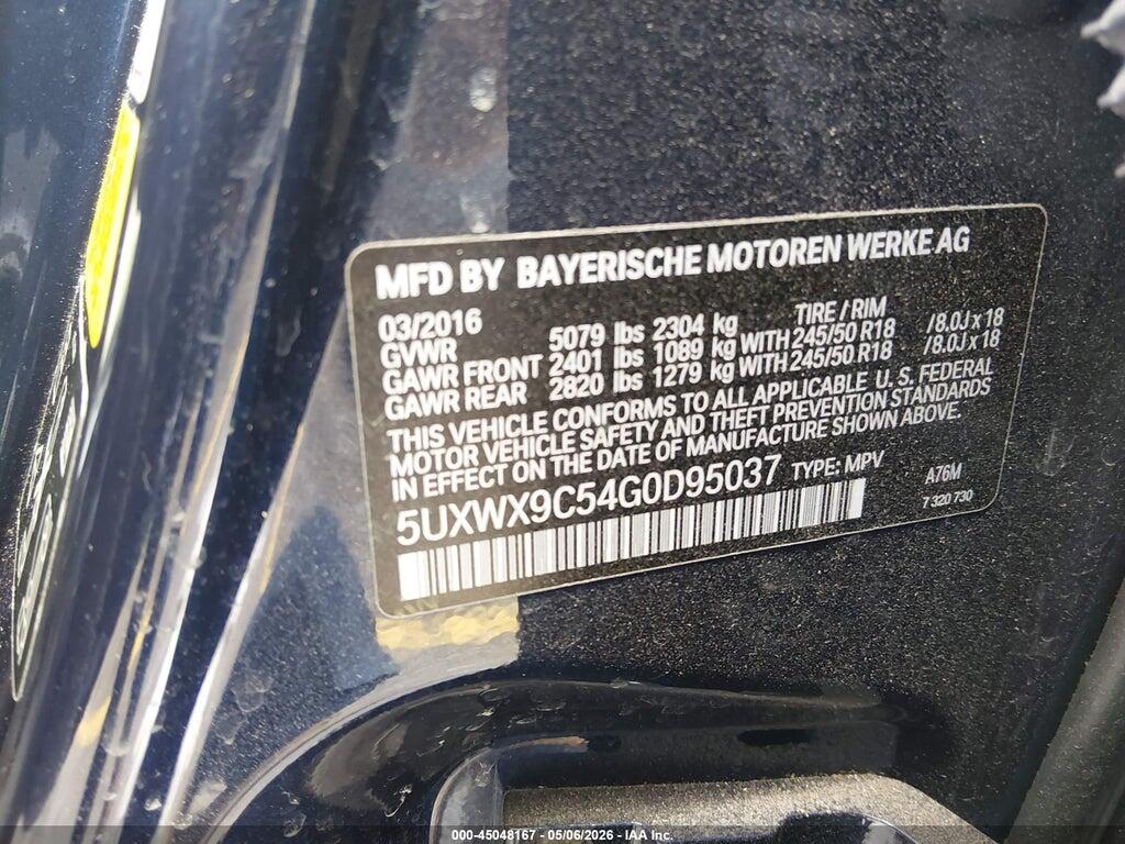 5UXWX9C54G0D95037 2016 BMW X3 photo no. 9