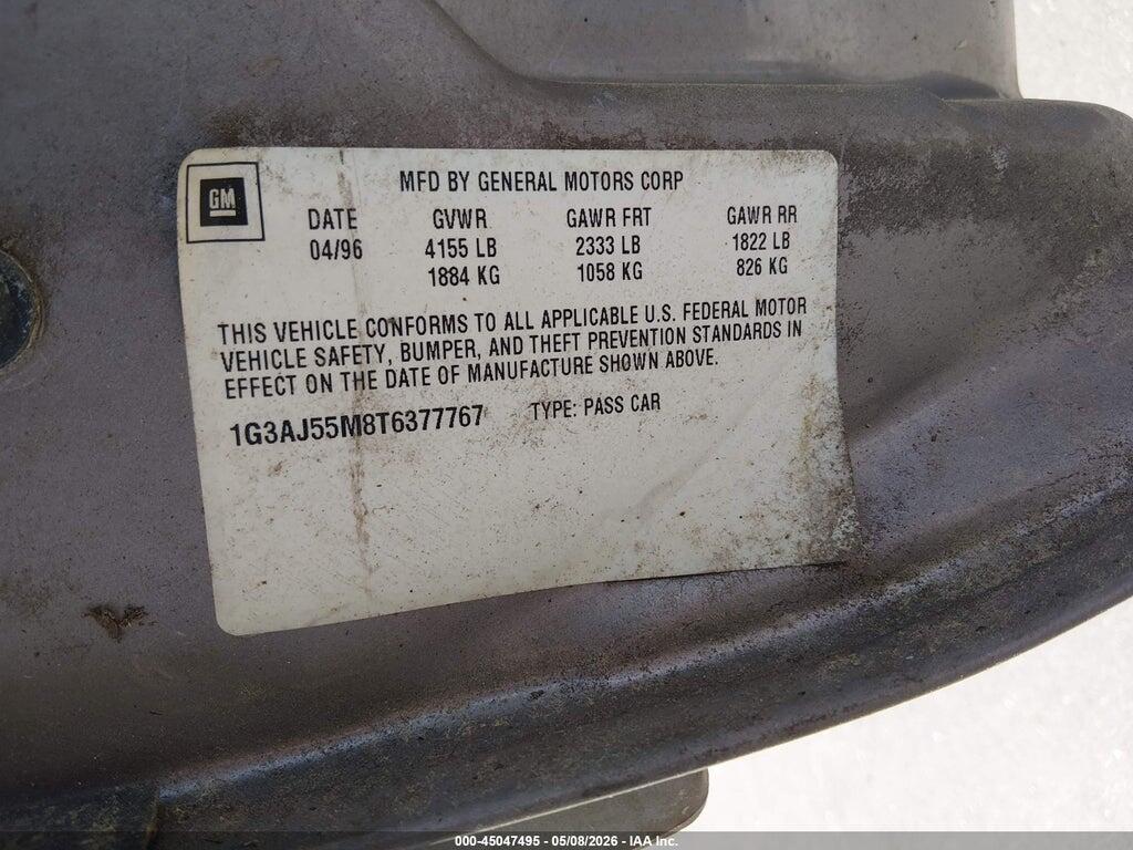 1G3AJ55M8T6377767 1996 OLDSMOBILE CIERA photo no. 9