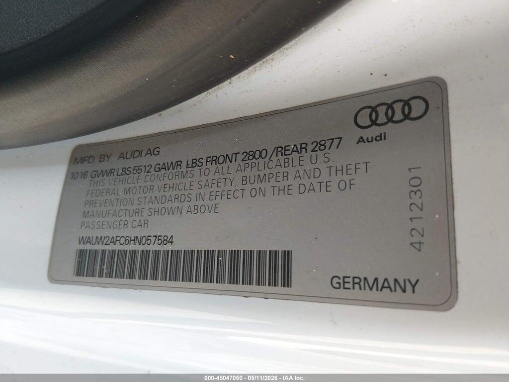 WAUW2AFC6HN057584 2017 AUDI A7 photo no. 9