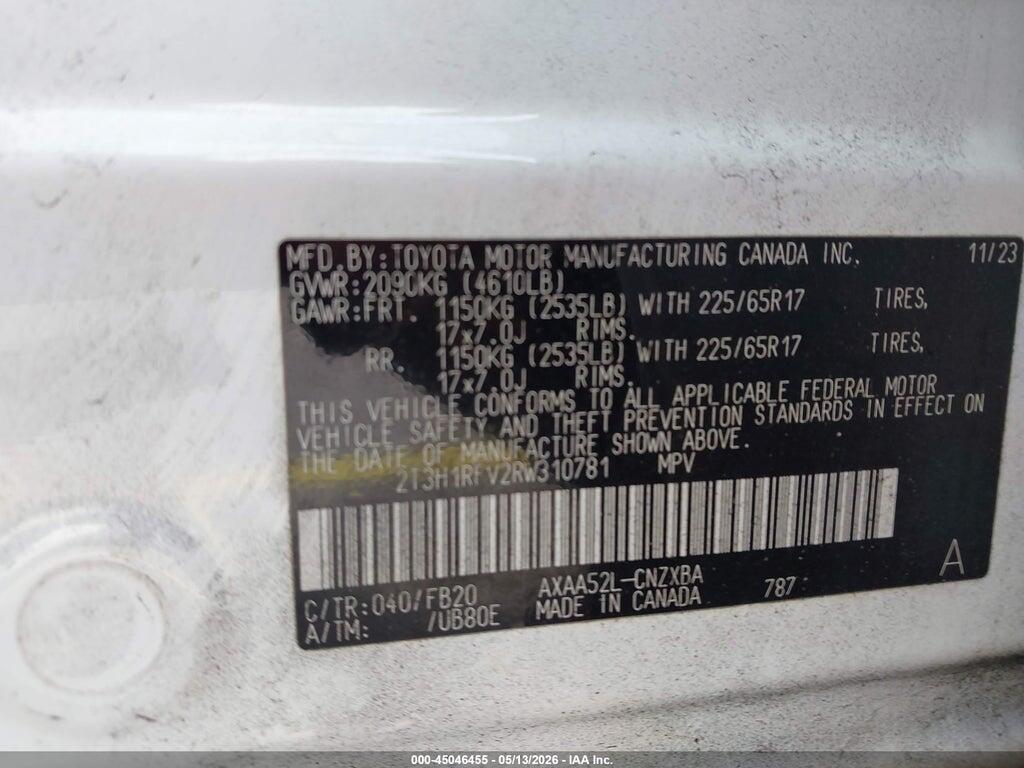 2T3H1RFV2RW310781 2024 TOYOTA RAV4 photo no. 9