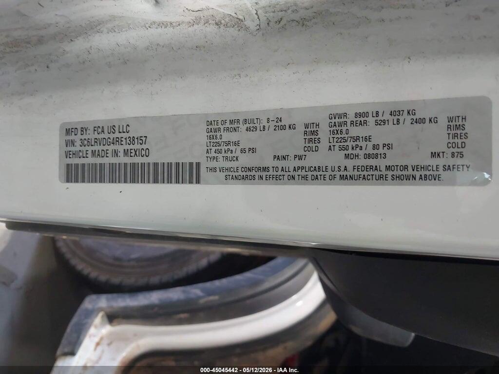 3C6LRVDG4RE138157 2024 RAM PROMASTER 2500 photo no. 9