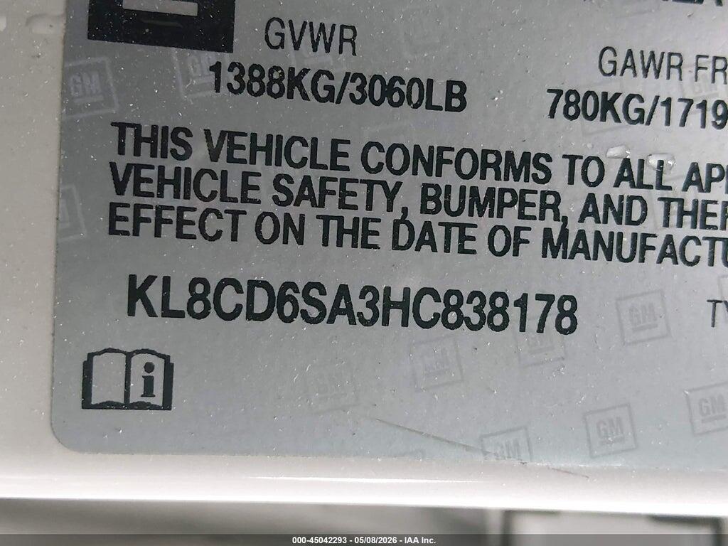 KL8CD6SA3HC838178 2017 CHEVROLET SPARK photo no. 9