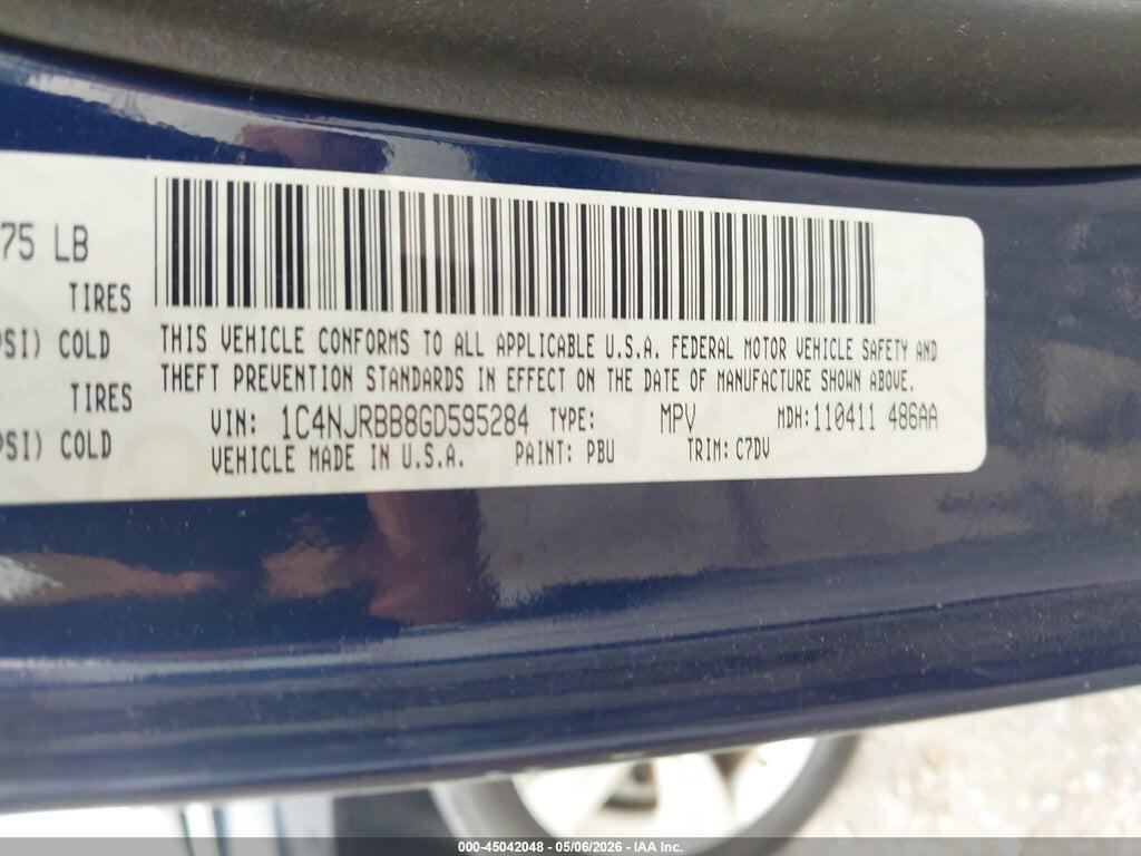 1C4NJRBB8GD595284 2016 JEEP PATRIOT photo no. 9