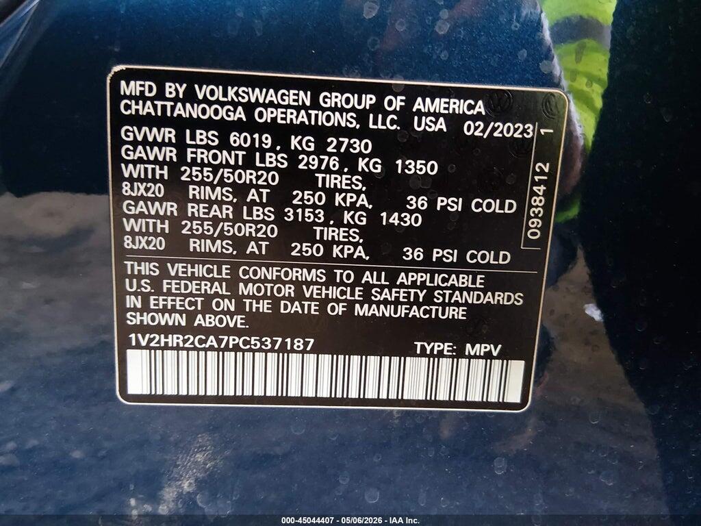 1V2HR2CA7PC537187 2023 VOLKSWAGEN ATLAS photo no. 9