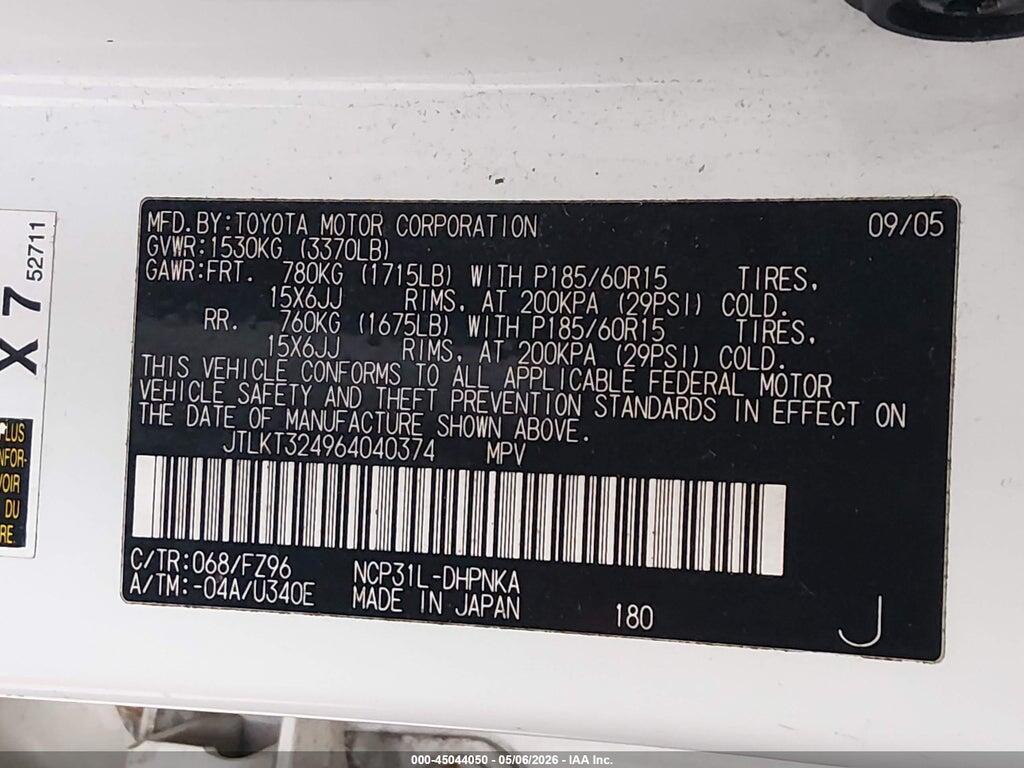 JTLKT324964040374 2006 SCION XB photo no. 9