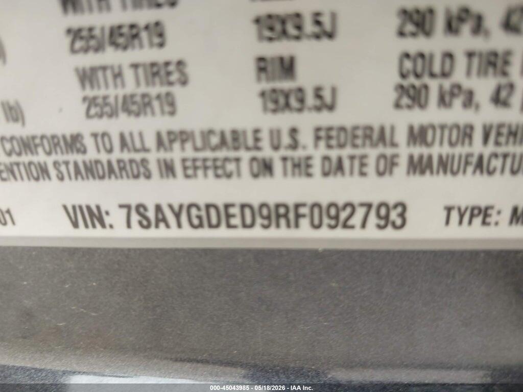 7SAYGDED9RF092793 2024 TESLA MODEL Y photo no. 9