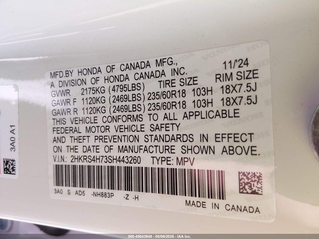 2HKRS4H73SH443260 2025 HONDA CR-V photo no. 9