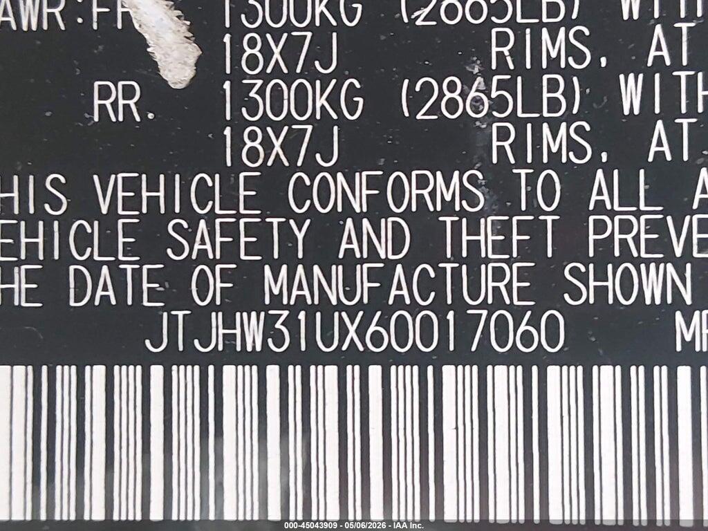 JTJHW31UX60017060 2006 LEXUS RX 400H photo no. 9