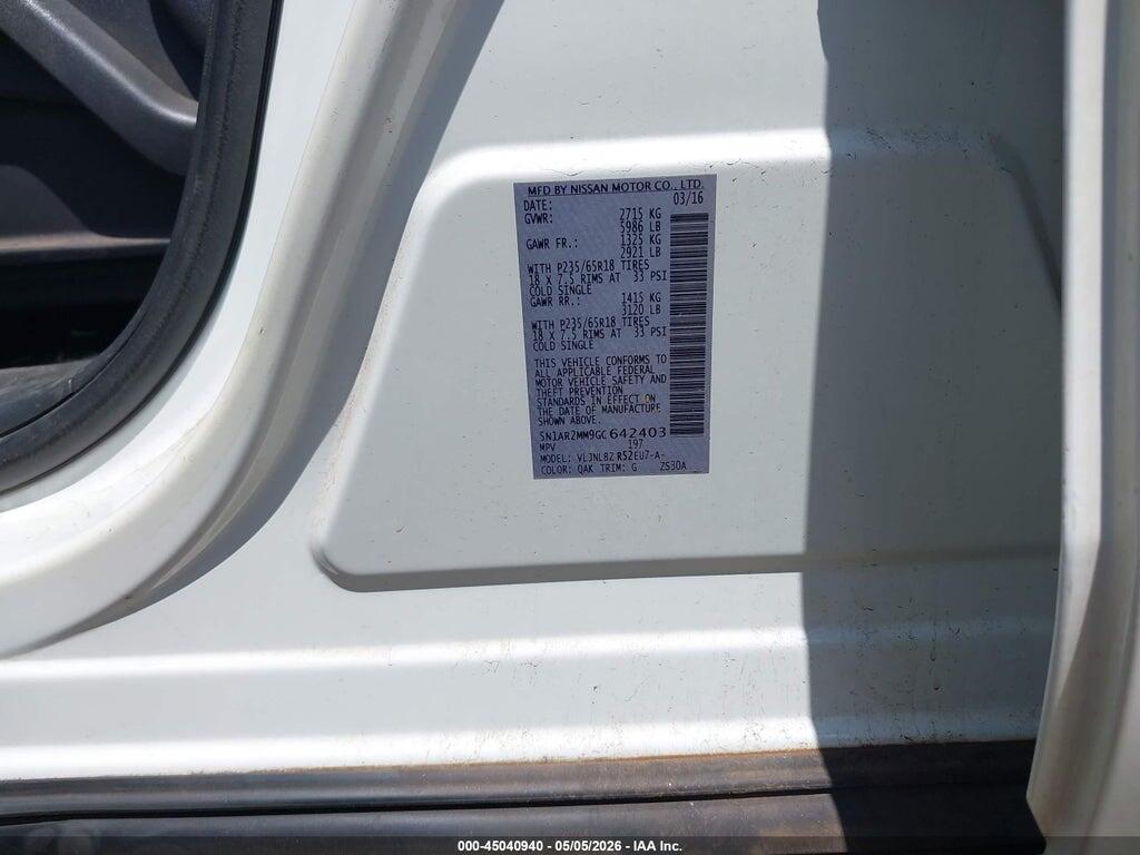 5N1AR2MM9GC642403 2016 NISSAN PATHFINDER photo no. 9