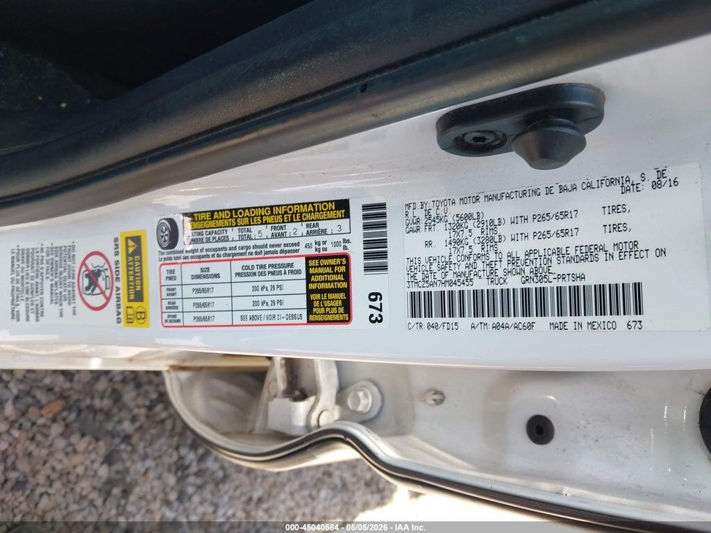 3TMCZ5AN7HM045455 2017 TOYOTA TACOMA photo no. 9
