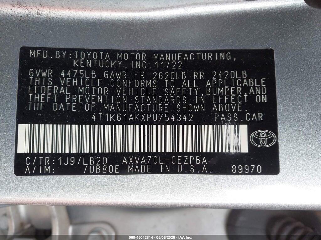 4T1K61AKXPU754342 2023 TOYOTA CAMRY photo no. 9