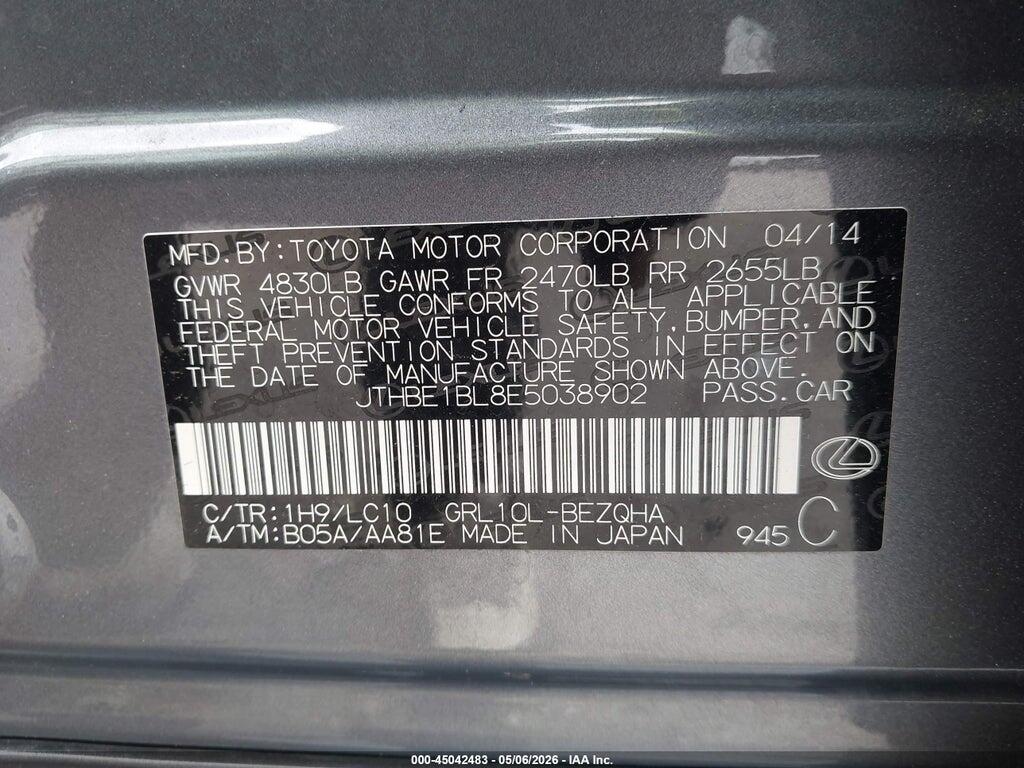 JTHBE1BL8E5038902 2014 LEXUS GS 350 photo no. 9
