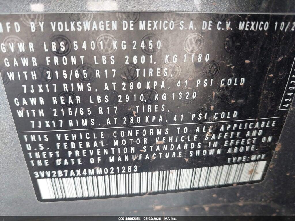 3VV2B7AX4MM021283 2021 VOLKSWAGEN TIGUAN photo no. 9