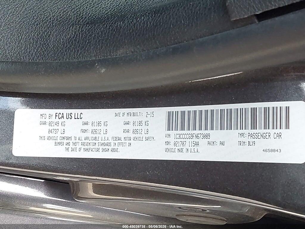 1C3CCCCG9FN673089 2015 CHRYSLER 200 photo no. 9