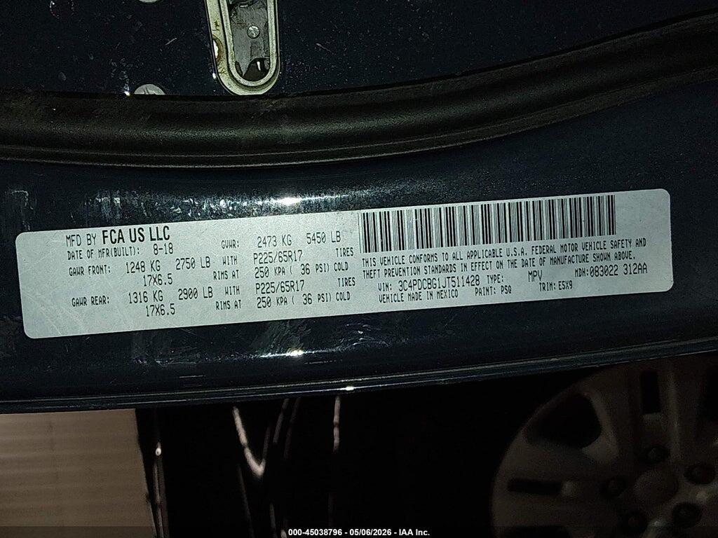 3C4PDCBG1JT511428 2018 DODGE JOURNEY photo no. 9