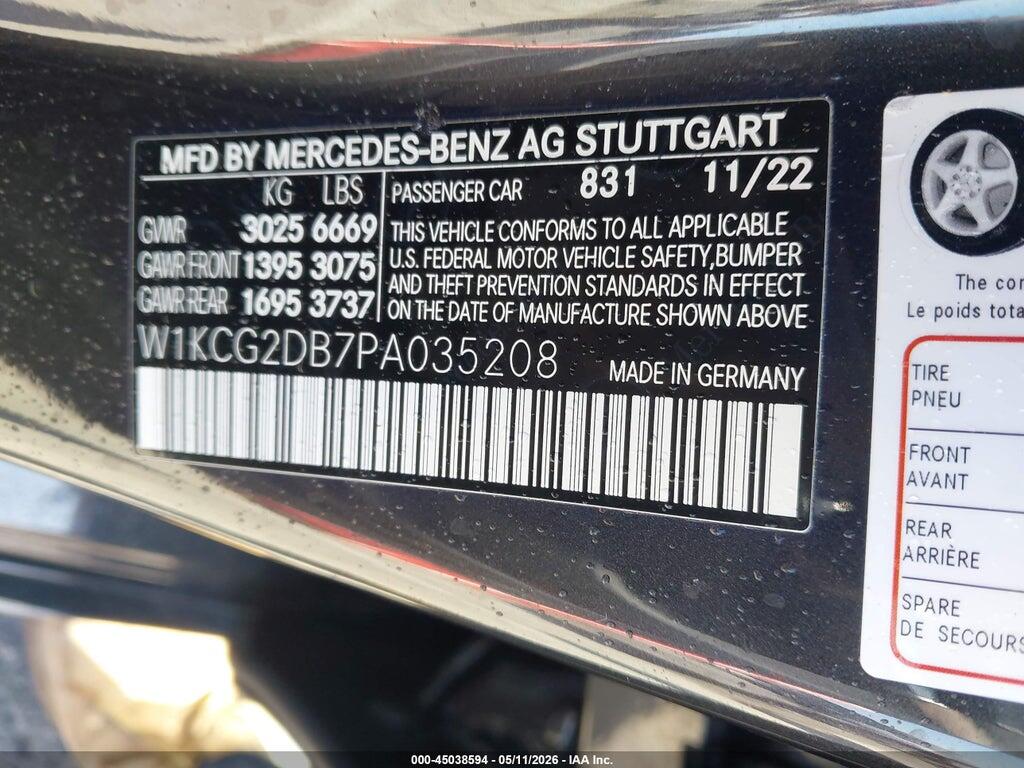 W1KCG2DB7PA035208 2023 MERCEDES-BENZ EQS 450+ photo no. 9