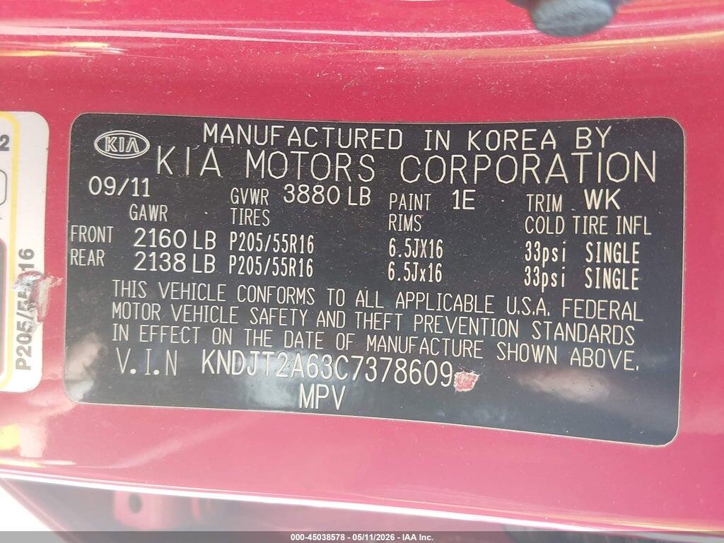 KNDJT2A63C7378609 2012 KIA SOUL photo no. 9