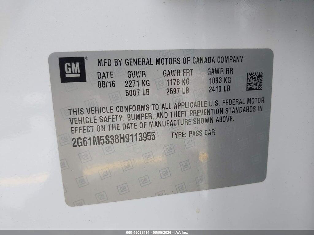 2G61M5S38H9113955 2017 CADILLAC XTS photo no. 9