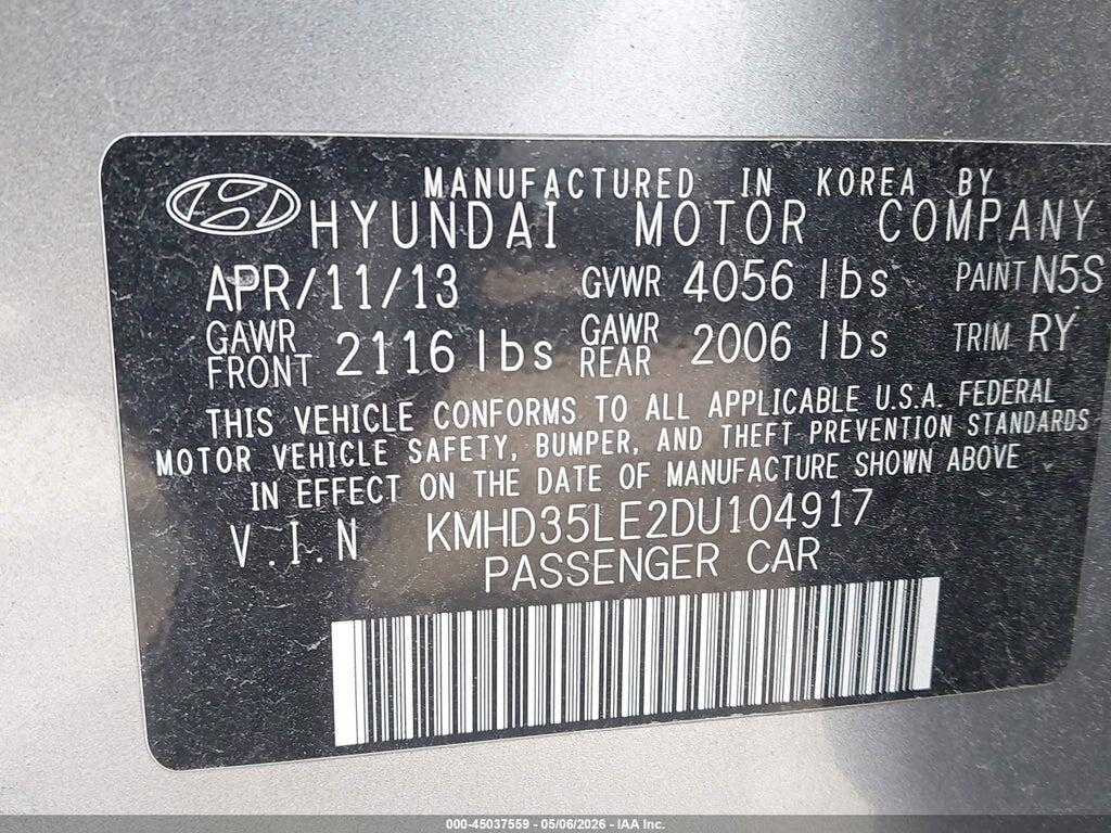 KMHD35LE2DU104917 2013 HYUNDAI ELANTRA GT photo no. 9