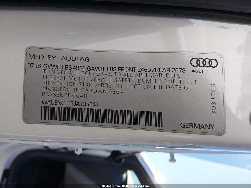 WAUENCF53JA135641 2018 AUDI A5 photo no. 9