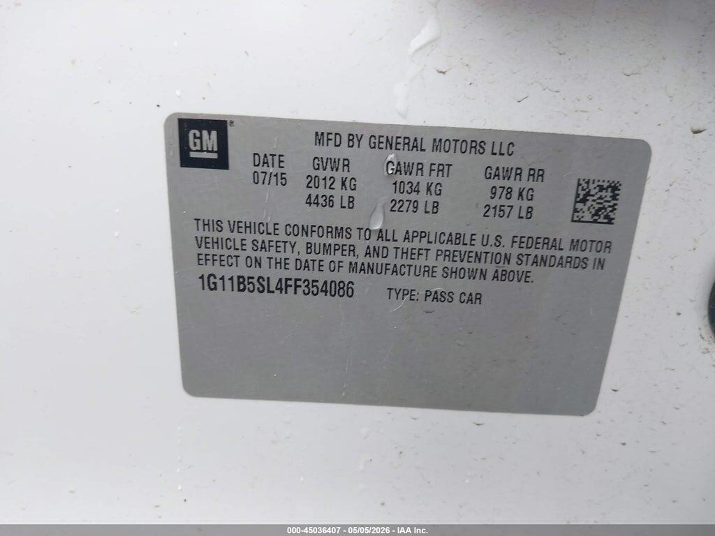1G11B5SL4FF354086 2015 CHEVROLET MALIBU photo no. 9