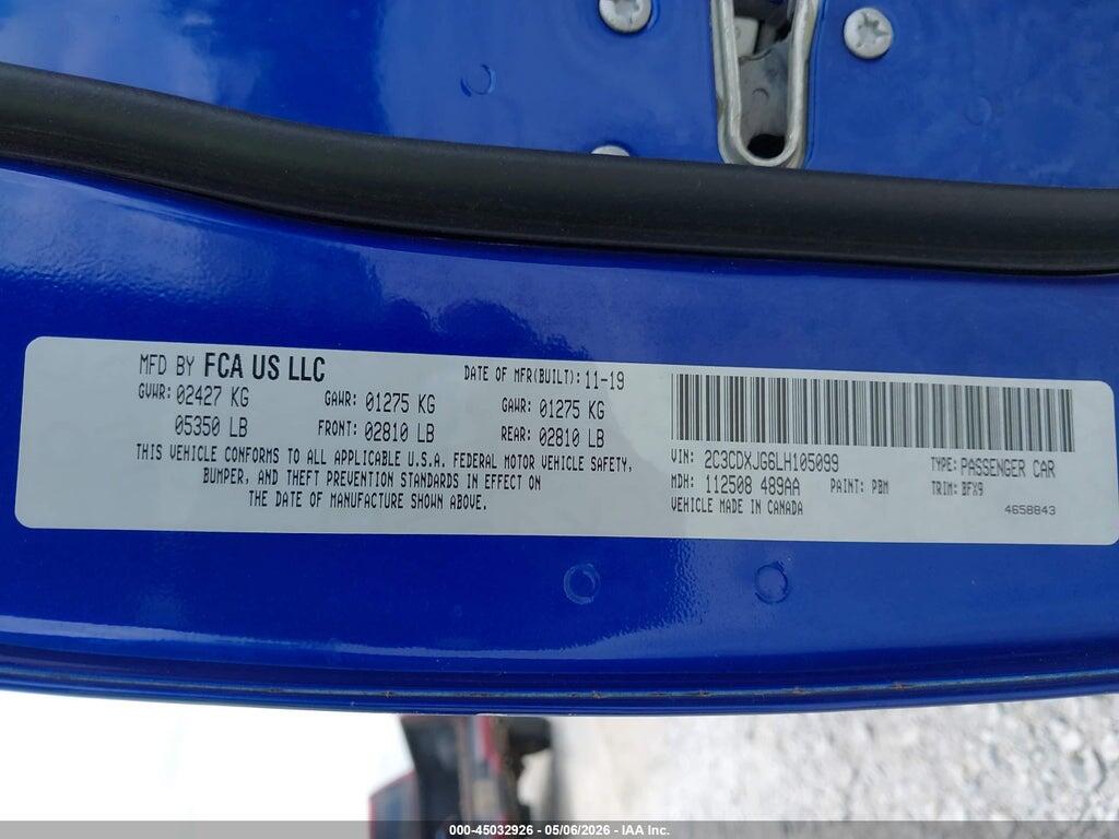 2C3CDXJG6LH105099 2020 DODGE CHARGER photo no. 9