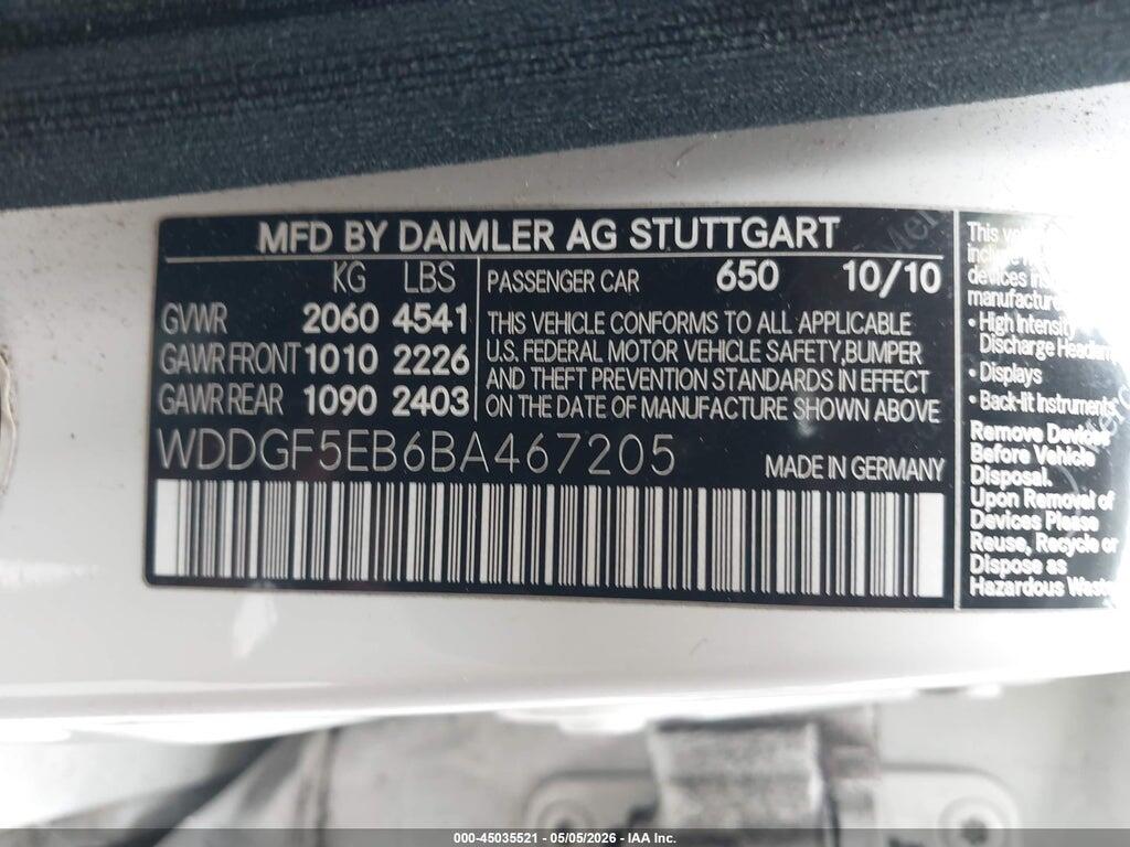 WDDGF5EB6BA467205 2011 MERCEDES-BENZ C 300 photo no. 9